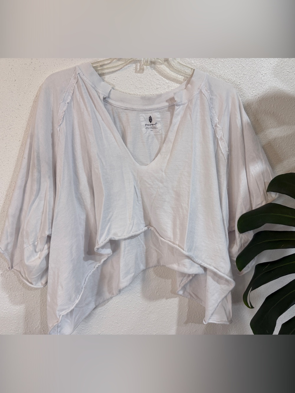 FP Movement by Free People White Draped V-Neck Top